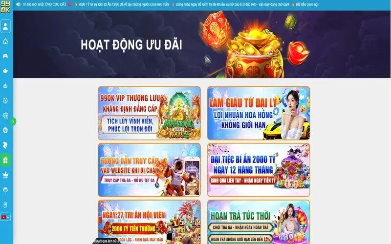 Các chương trình khuyến mãi tại 99ok.